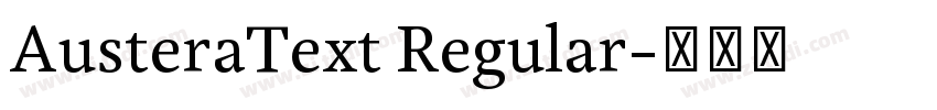 AusteraText Regular字体转换